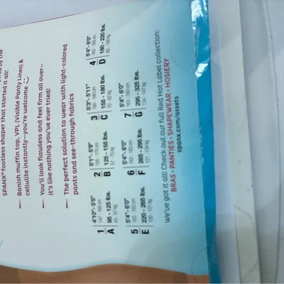 Spanx Red Hot Label Assets Size 5/E High Waist  Footless New in Package - Picture 5 of 7